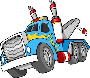 Tow Truck Vector Illustration clipart