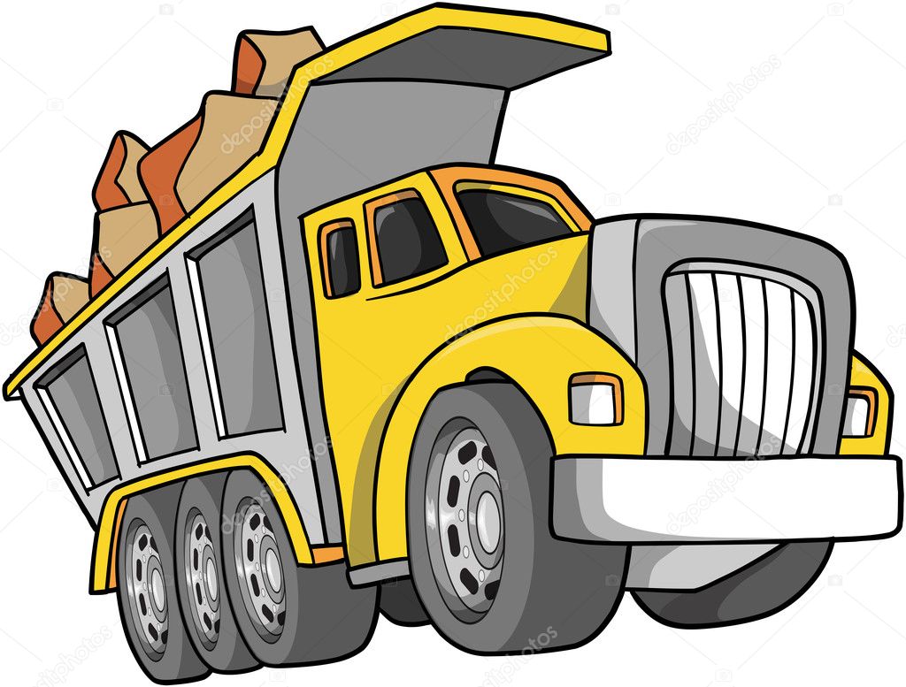 Vector Illustration of a Dump Truck