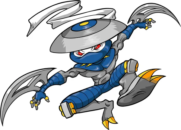 Ninja bojovník vektorové ilustrace — Stockový vektor