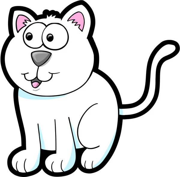 Katt Kattunge vektor illustration konst djur pet — Stock vektor