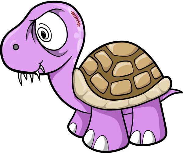疯了疯了乌龟动物野生动物矢量插图艺术 — 图库矢量图片