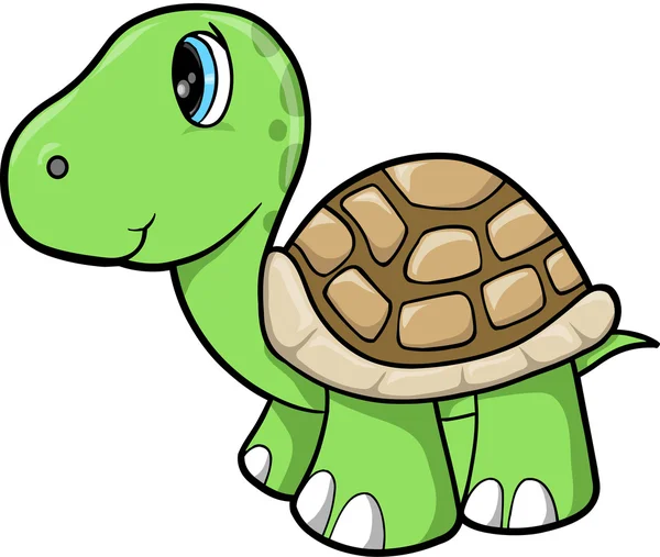 Niedliche Schildkröte Tier Vektor Illustration — Stockvektor