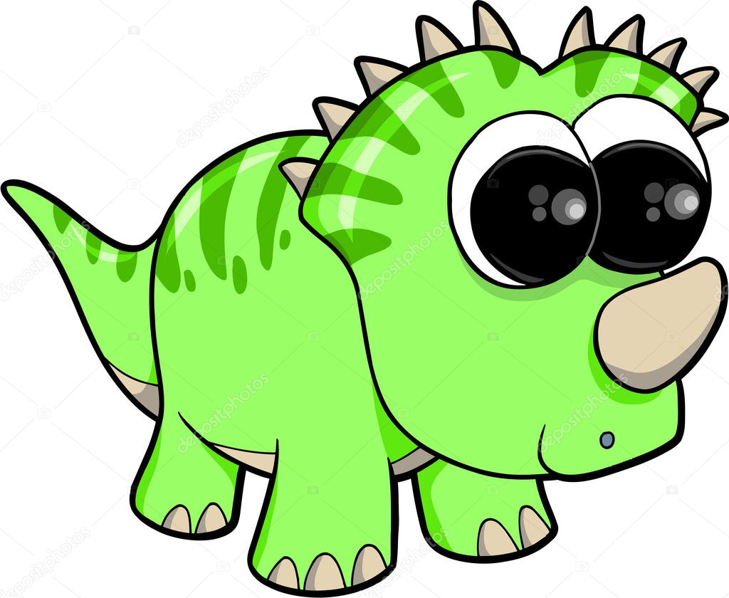 Super Cute Dinosaur Animal Vector Illustration Art