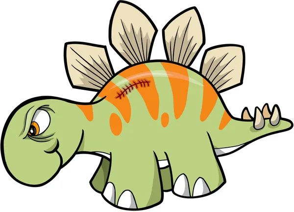 タフなステゴサウルス恐竜ベクトル — ストックベクタ