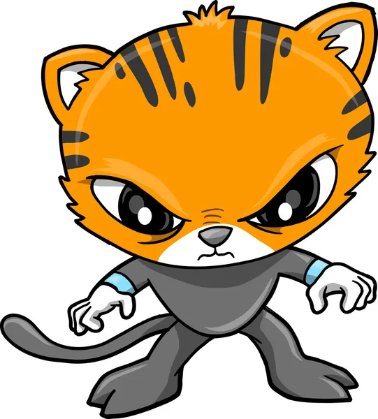 Illustration vectorielle du guerrier tigre — Image vectorielle