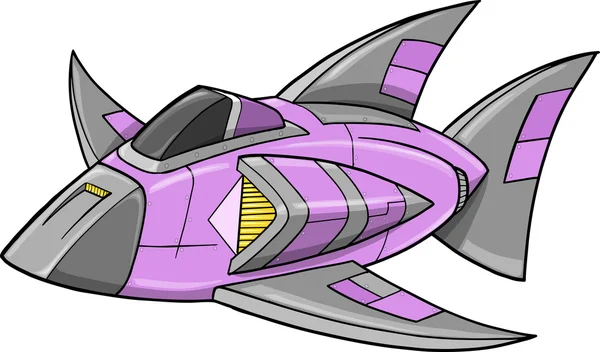 Rekin statek kosmiczny myśliwiec okręt podwodny robot wektor — Wektor stockowy