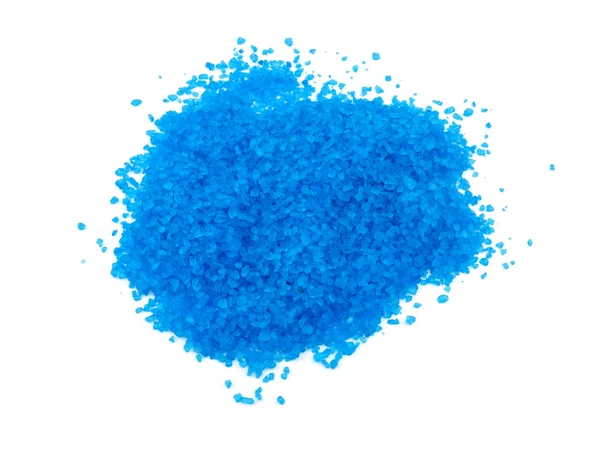 Blue bath salt on white — Stock Photo, Image