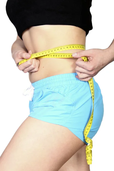 Kadın vücudu ölçme — Stok fotoğraf