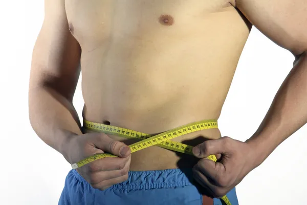 Measuring waist — Stock Photo, Image