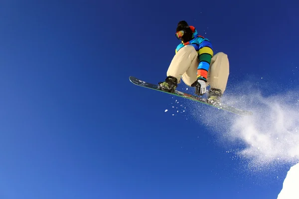 单板滑雪跳跃 — 图库照片