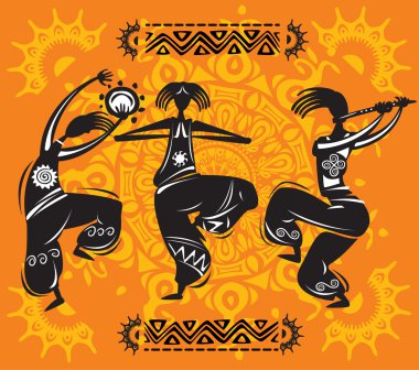 Dancing figures clipart