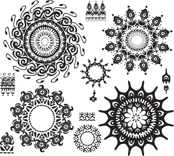 Conjunto de patrón ornamental — Archivo Imágenes Vectoriales