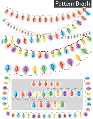 Pattern brash - garland of colored light clipart