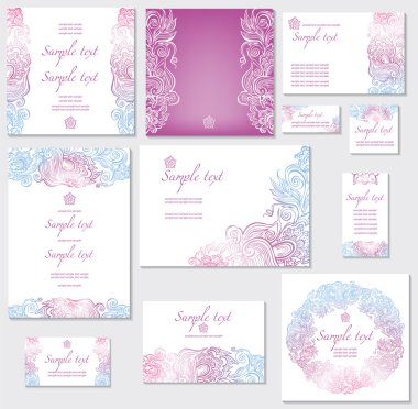 Template for wedding cards clipart