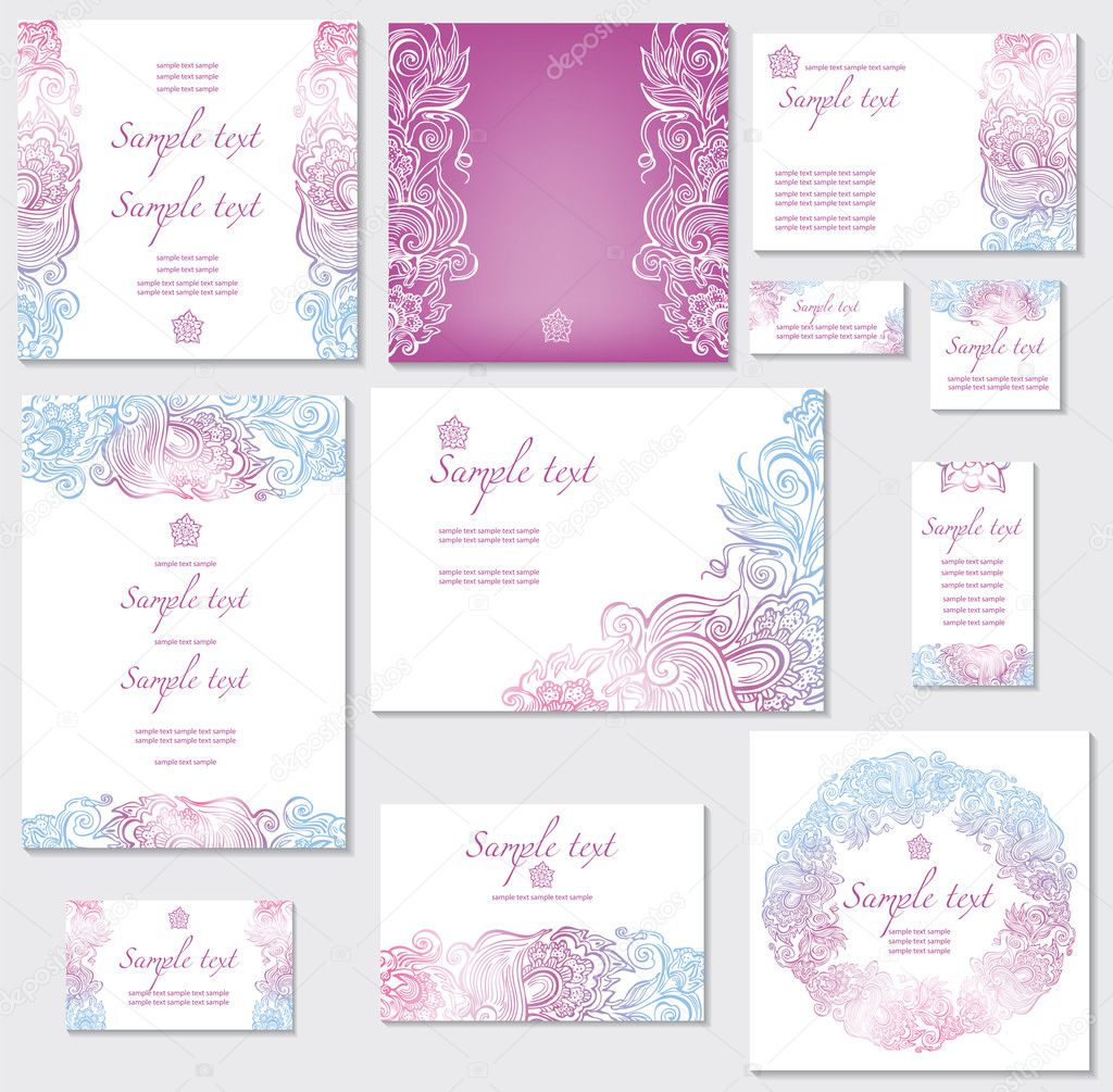 Template for wedding cards