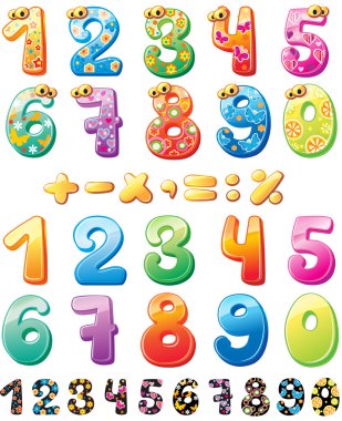 Colorful children numbers