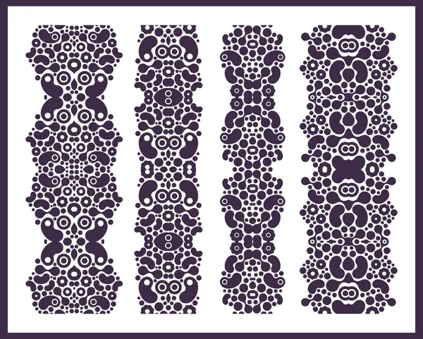 Quatre motifs verticaux sans couture . — Image vectorielle