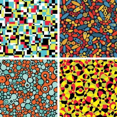 Four colorful abstract textures. clipart