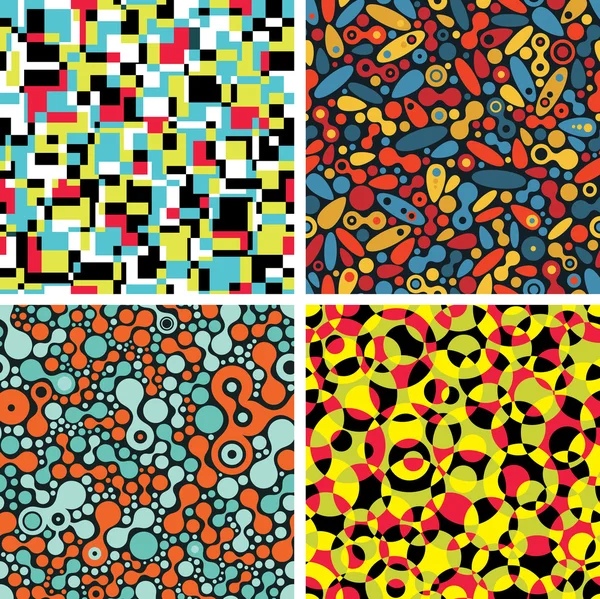 Четыре разноцветные абстрактные текстуры . — стоковый вектор