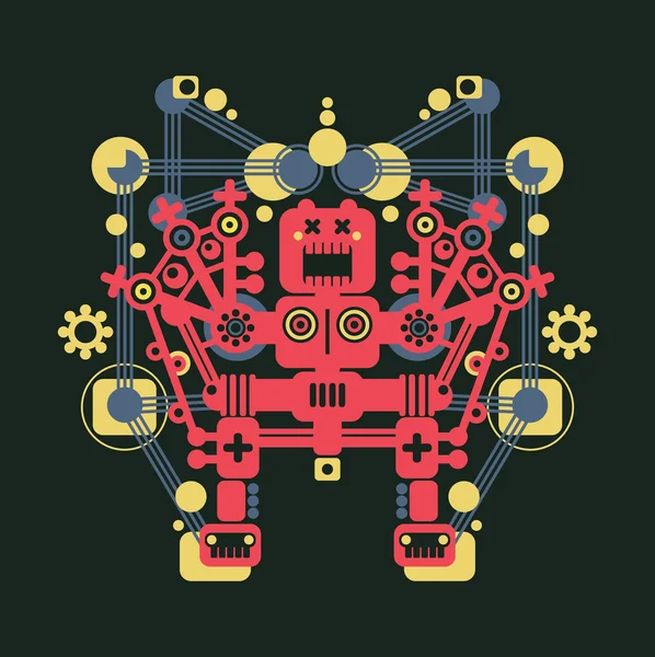 Grand robot coloré # 5 . — Image vectorielle