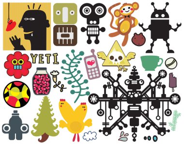 Mix of different vector images. vol.42 clipart