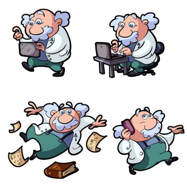 Cartoon professors clipart