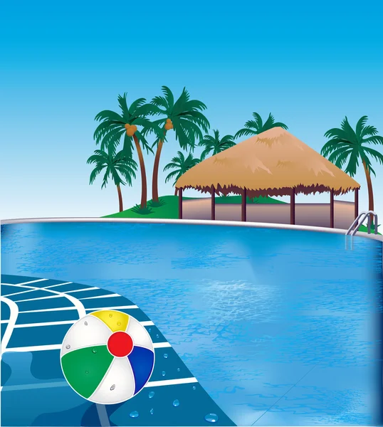 Bord de piscine — Image vectorielle