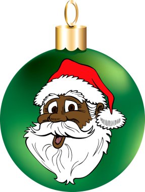 Santa Face Ornament clipart