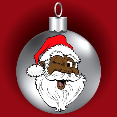 Santa Face Ornament clipart