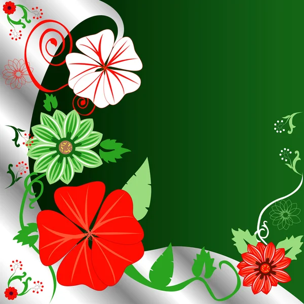 Floral Christmas Background — Stock Vector