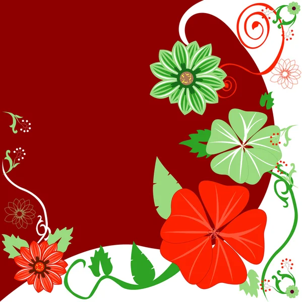 Jul floral bakgrund — Stock vektor