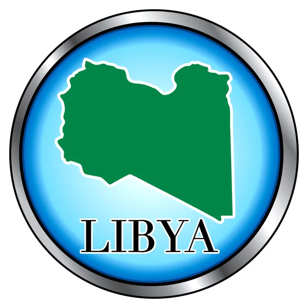 Líbia kerek gomb — Stock Vector