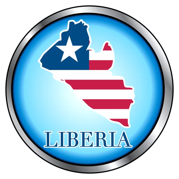Liberia okrągły przycisk — Wektor stockowy