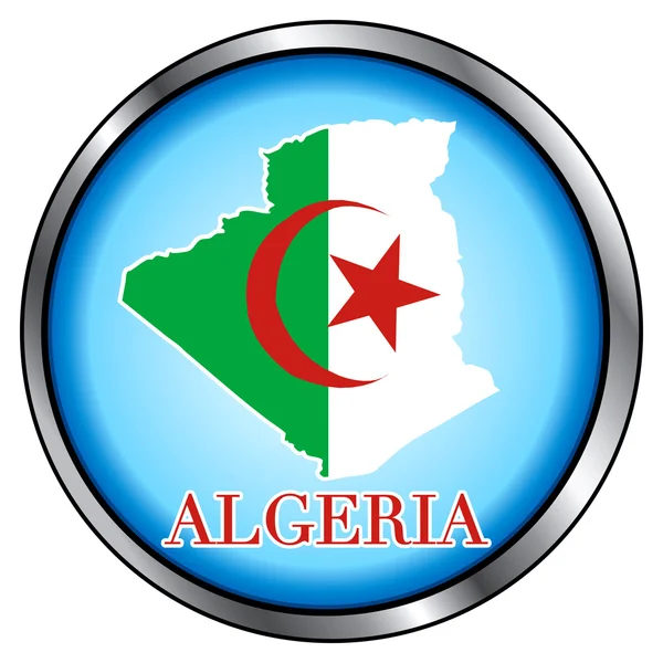 Algeria Round Button — Stock Vector
