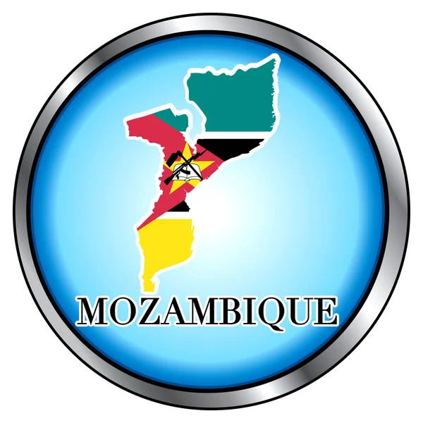 Μοζαμβίκη στρογγυλό κουμπί — Διανυσματικό Αρχείο