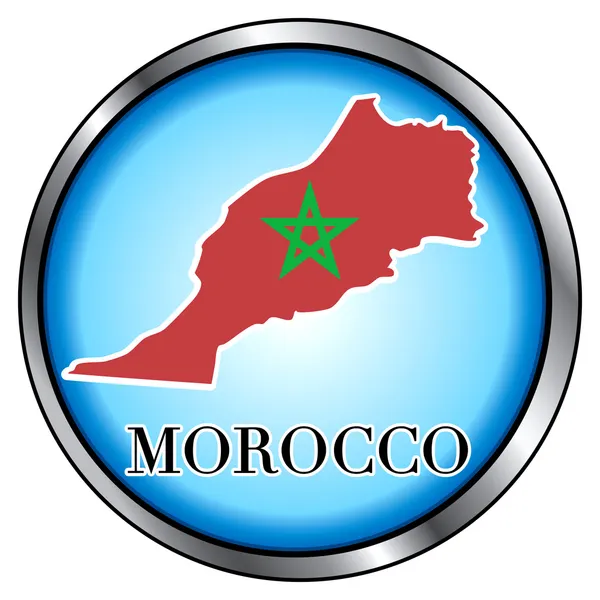 Круглая кнопка Марокко — стоковый вектор