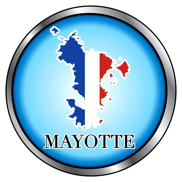 Mayotte Round Button — Stock Vector