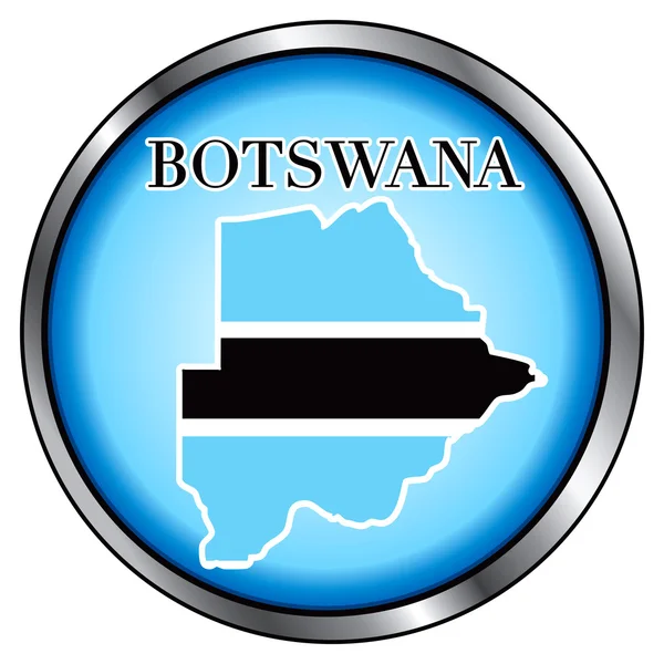 Botswana kerek gomb — Stock Vector
