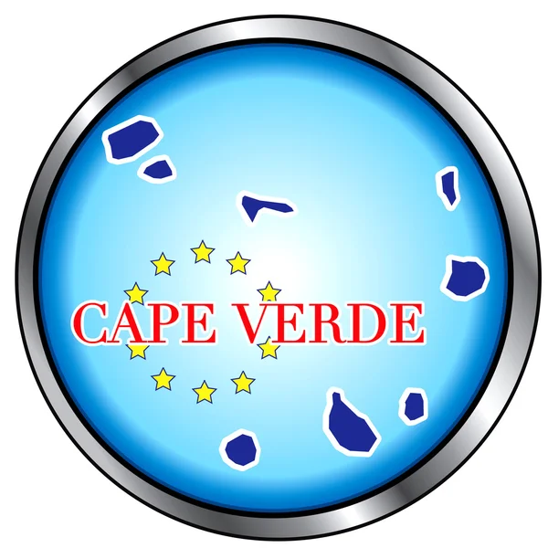 Botón redondo de Cabo Verde — Vector de stock