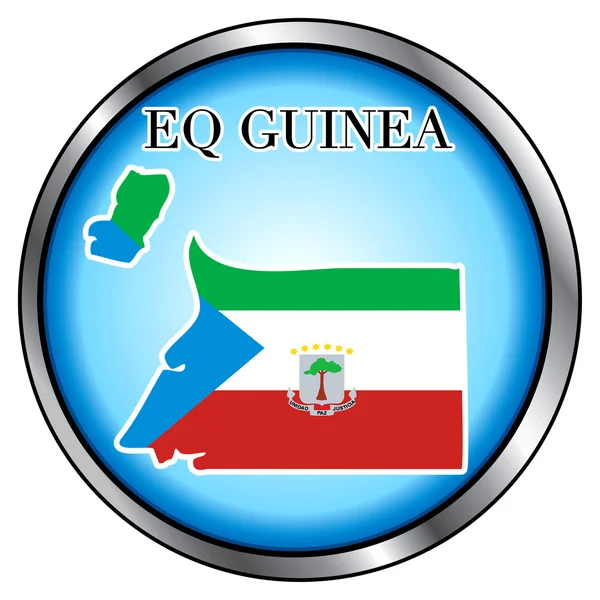 EQ Guinea kerek gomb — Stock Vector