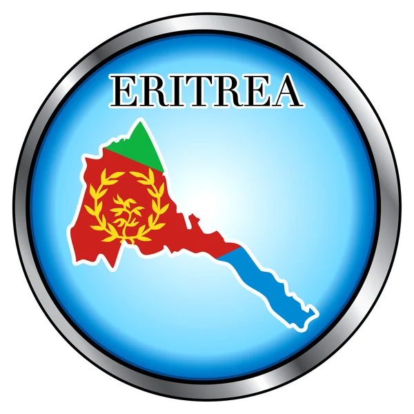 Eritrea ronde knop — Stockvector