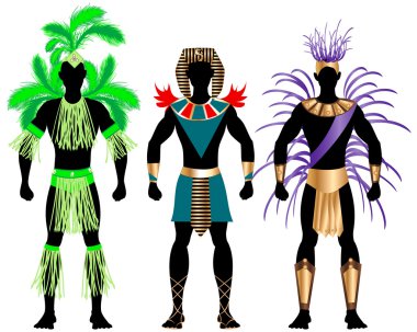 Male Carnival Costumes 2 clipart