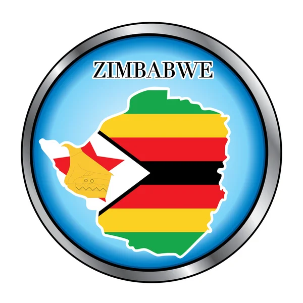 Zimbabwe sahara okrągły przycisk — Wektor stockowy