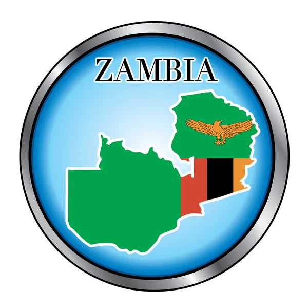 Bouton rond Sahara Zambie — Image vectorielle