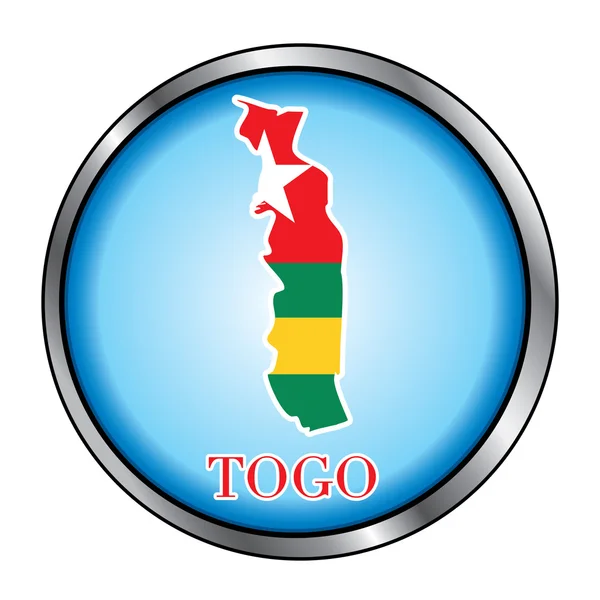 Bouton rond Togo — Image vectorielle