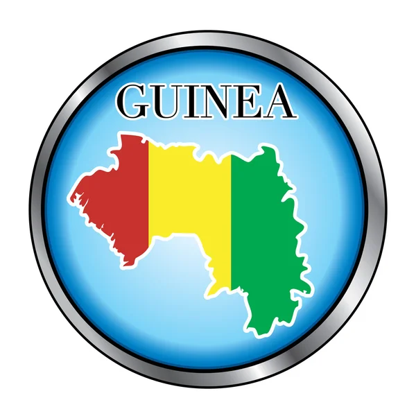 Guinea runda knappen — Stock vektor