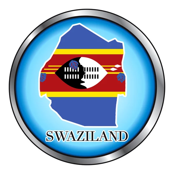 Bouton rond Swaziland — Image vectorielle