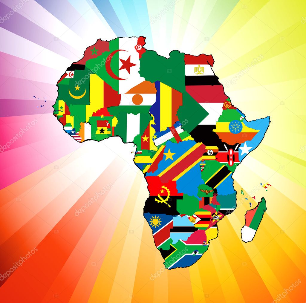 Political Map Of Africa Continent In Cmyk Colors Vector Image On Images 0976