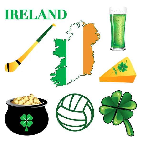Irlanda Icone 2 — Vettoriale Stock
