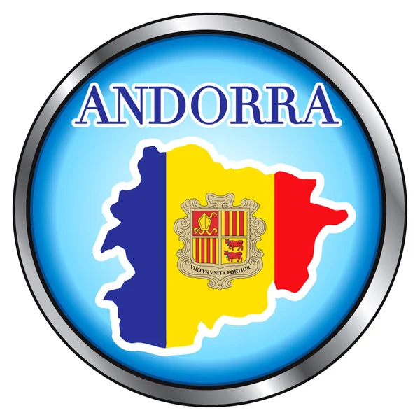 Stock vector Andorra Round Button